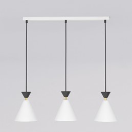 Lampa Wisząca KLEVER 3 Biały/Czarny