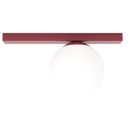 Lampa Sufitowa FIT 1 Burgundowy/Opal