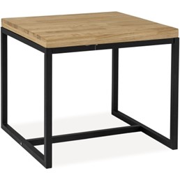 Ława LORAS C  60x60 Okleina Naturalna Dąb/Czarny