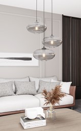 Lampa Wisząca COCO 3 PREMIUM Czarny/Granatowy