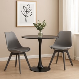 Stół SIMPLET SKINNY Black Fi90cm Czarny