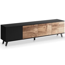 Szafka RANDOM RTV3 Czarny/Dąb Wotan