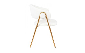 Krzesło VERSO BOUCLE Biały/Złoty