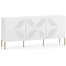 Komoda CLEARING 02 Biały alpejski/Noga Złoty