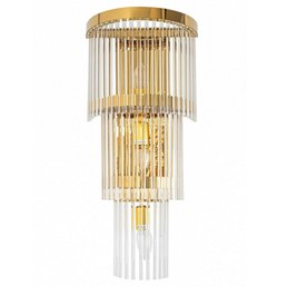 Lampa Ścienna ESTRO Złoty/Transparentny