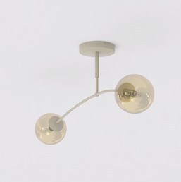 Lampa Sufitowa PREGOS 2 Beżowy/Miodowy