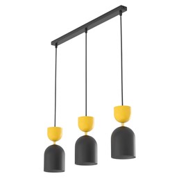 Lampa Wisząca GAUDI 3 Czarny/Pomarańczowy