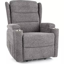 Fotel Rozkładany MINOS Raven Szary/Czarny