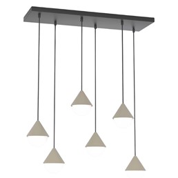 Lampa Wisząca GIRO 6 Czarny/Beżowy