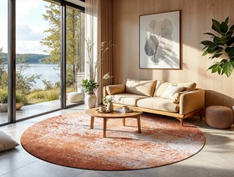 Dywan VIRGIN LAND Mars Round 9657 240x240 cm Pomarańczowy