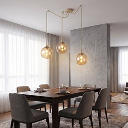 Lampa Wisząca GIGI 3 Beżowy/Miodowy