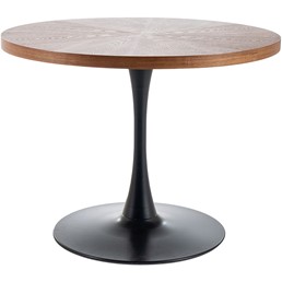 Stół AMADEO fi100 Czarny/Orzech