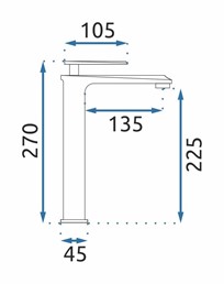 Bateria Umywalkowa Wysoka ROMANO Czarny Przecierany