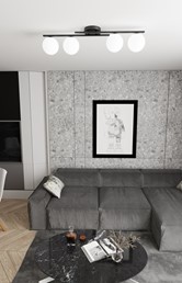 Lampa Sufitowa KAIRO 4 Czarny/Opal