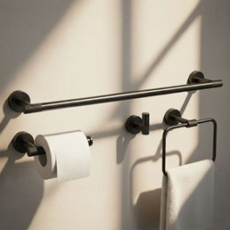 Komplet Wieszaków Łazienkowych GRID Czarny