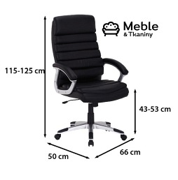 Fotel Obrotowy Q-087 Ekoskóra Czarny