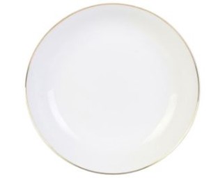 Talerz Głęboki PEARL GOLD 20cm Biały
