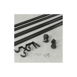 Podwójny Karnisz CAPPA 168-305cm Szczotkowana Czerń