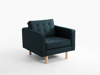 Fotel Topic Wood 84x88x80 Głębia Oceanu/Naturalny