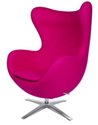 Fotel EGG Szeroki Fuksja