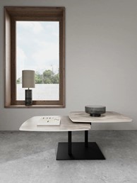 Stół CARBALLO 122x70 Szary/Czarny