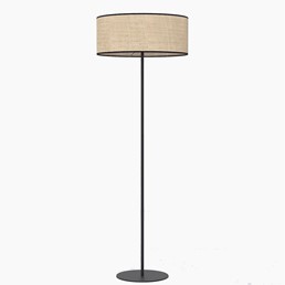 Lampa Podłogowa ECO LP1 Czarny/Rattan