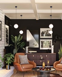 Lampa Wisząca ISLA K-4911 Czarny/Patyna/Biały Matowy