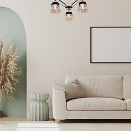 Żyrandol EGALO 3 Czarny/Złoty