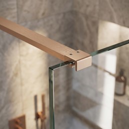 Ramię Do Szyby Prysznicowej 150cm Miedź Szczotkowana