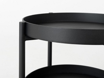 Stolik Hanna Metal 2-F 40x60 Czarny