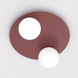 Lampa Sufitowa SOLAR 2 Burgundowy/Biały