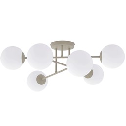 Lampa Sufitowa ROMA 6 Beżowy/Biały