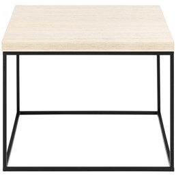 Stolik BAROSSA 60x60cm Beżowy Trawertyn