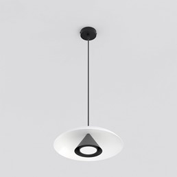 Lampa Wisząca BABEL 1 Czarny/Biały