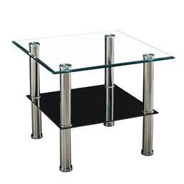 Stolik Kawowy CT-054 Transparentny/Chrom