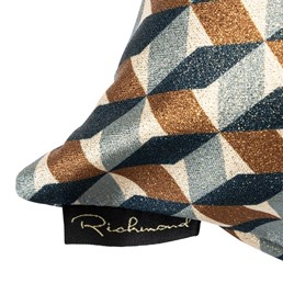 Poduszka Dekoracyjna VIVIENNE 50x50cm Granatowy/Biały/Brązowy