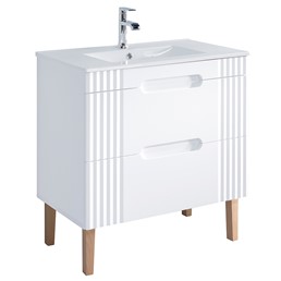 Zestaw Mebli Łazienkowych FW LAVA 80cm Biały/Dąb