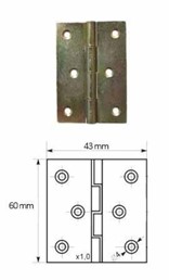 Zawias Z-60 Ocynk Żółty