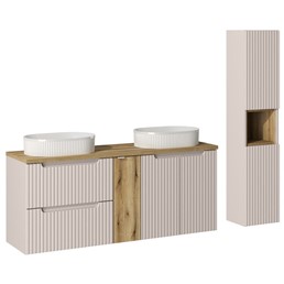 Zestaw Meblowy BEYOND 140cm Dąb Coast Evoke/Kaszmirowy Mat