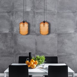 Lampa Wisząca AURELLA 1L Czarny/Brązowy