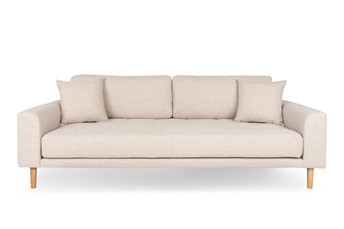 Sofa LIDO Trzyosobowa z Podłokietnikami Beżowy/Naturalny