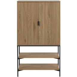 Regał JAIPUR Dąb/Czarny