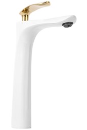 Bateria Umywalkowa Wysoka ORBIT Biały/Złoty