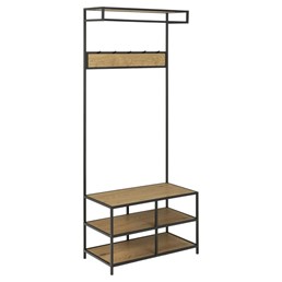 Wieszak na Ubrania SEAFORD Dąb/Czarny