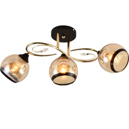 Żyrandol GABRIELLA 3 Chromowany/Bursztynowy