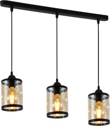 Lampa Wisząca ERICO 3L Czarny/Złoty