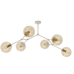 Lampa Sufitowa SPACE 6 Beżowy/Miodowy