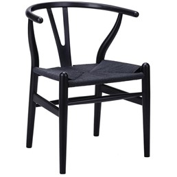 Krzesło WISHBONE Czarne/Czarne