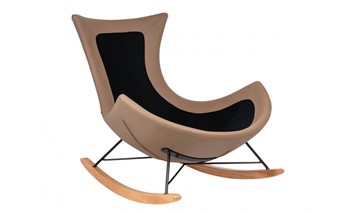 Fotel Bujany OTILIA Brązowy/Biały