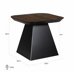 Stolik BONVOY 50x50cm Brąz